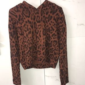 Cheetah print hoodie